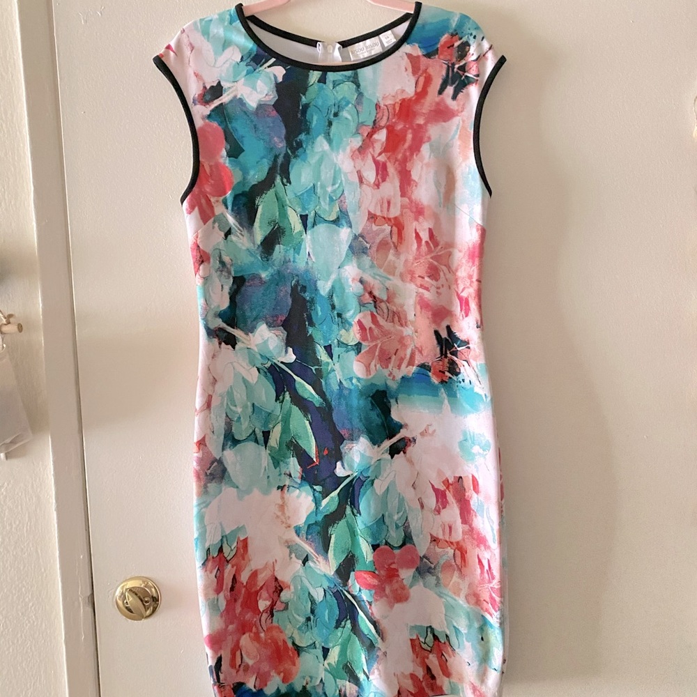 Bisou Bisou Watercolor Floral Dress